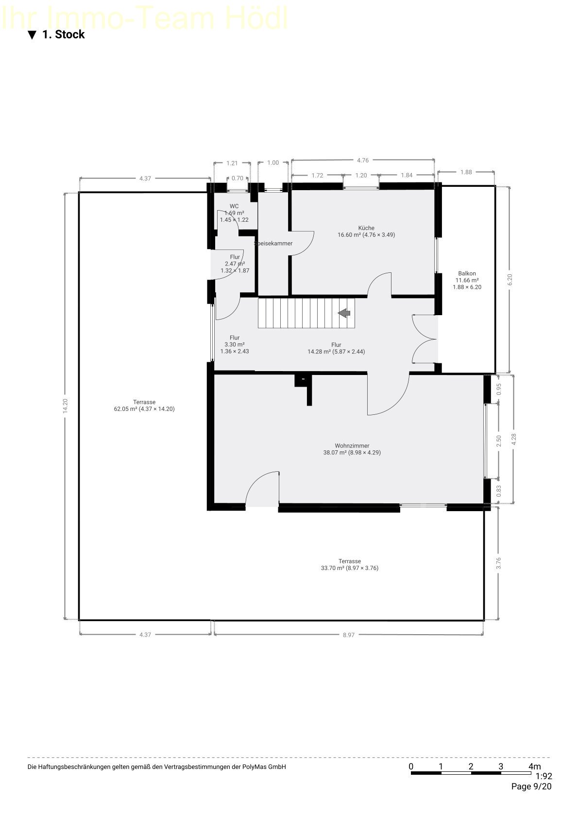 Grundrissplan 1. Etage