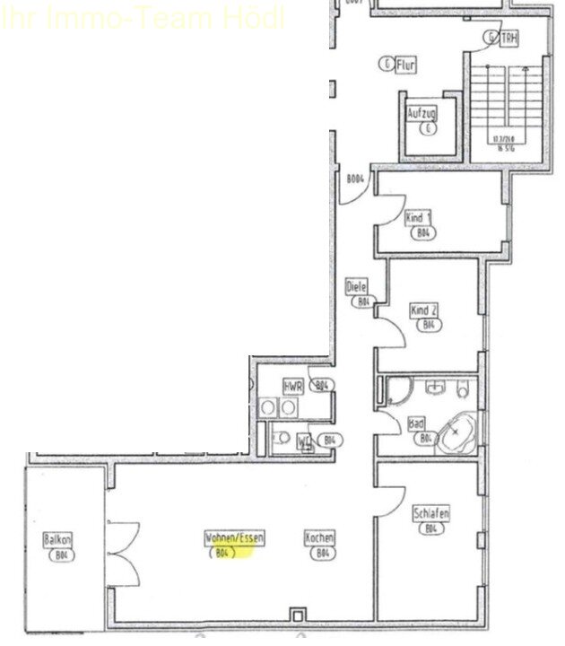 Grundrissplan Wohnung